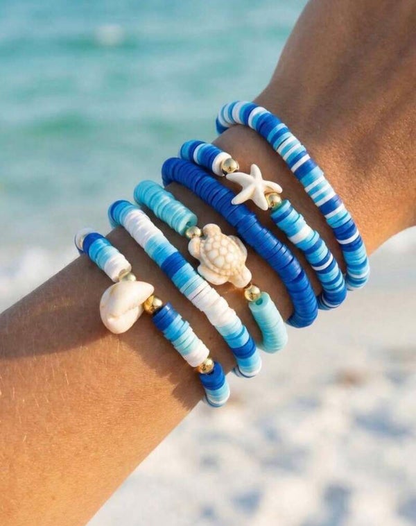 Summer spring water bracelet set of 6