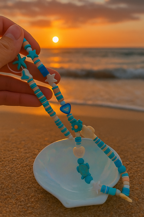 Sea turtle themed phone charm