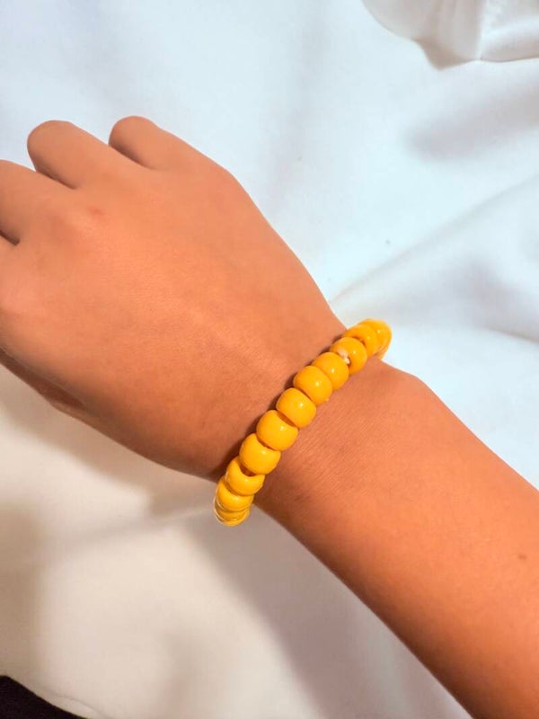 KANDI yellow bracelet