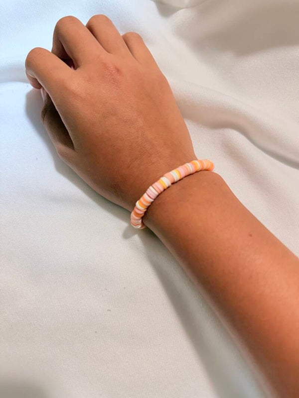 Fall candy-corn themed bracelet