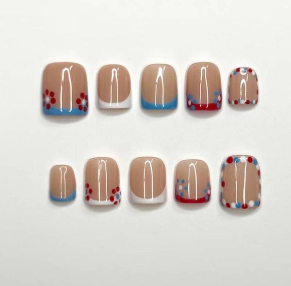 Fourth of July inspired nails
