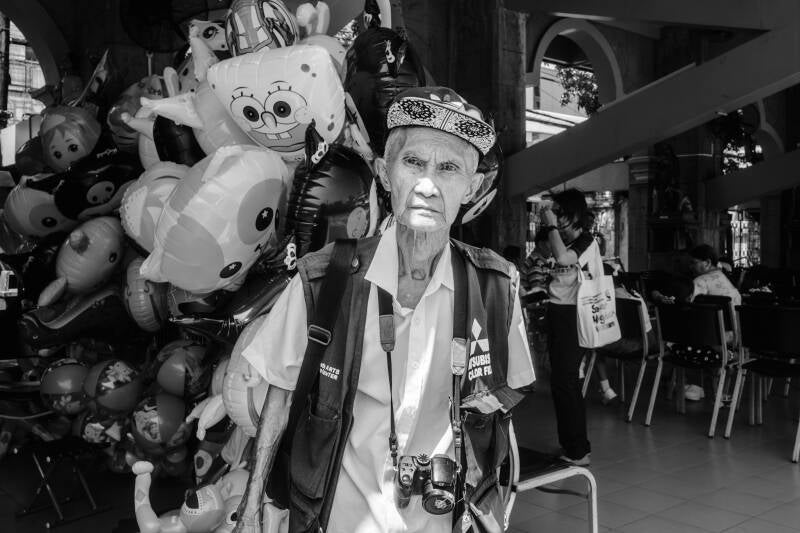 A portrait of a local photographer in Santo Niño Cebu Philippines