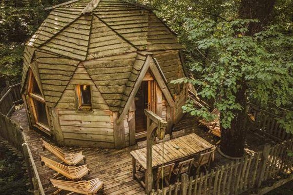 Familienbaumhaus-Übernachtung 1 Nacht für 5 Personen inkl. Frühstück