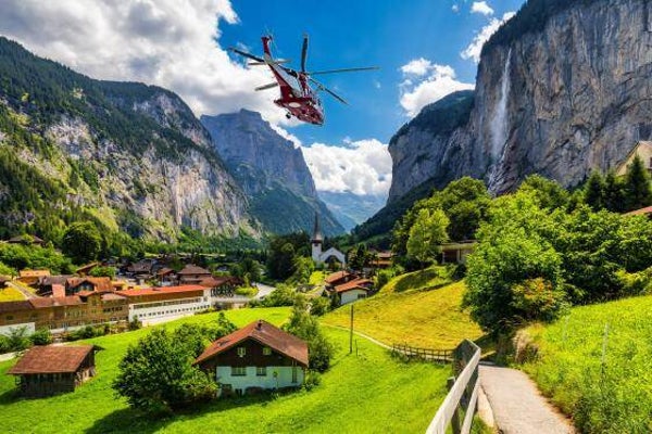 Jungfrau & Lauterbrunnen 25-minütiger Helikopterflug ab Lauterbrunnen für 2 Personen