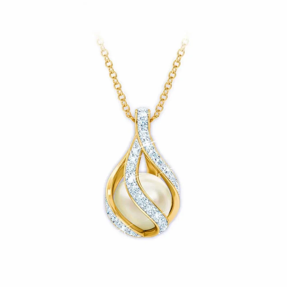 Ich liebe Dich Perlen Diamant Anhänger