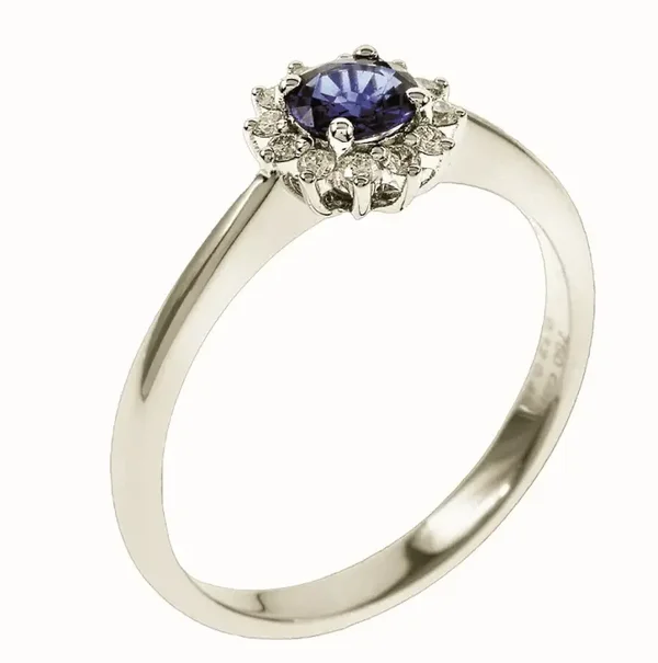 Celestra - Diamant - Saphir Ring 750 Weißgold