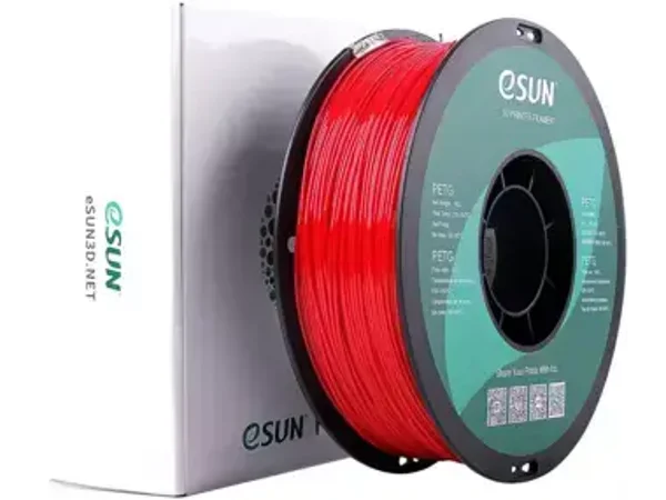 esun 3D filament epetg+ high speed fire eng red