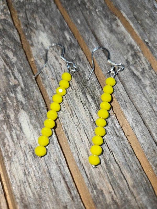 Yellow Glisten Earrings