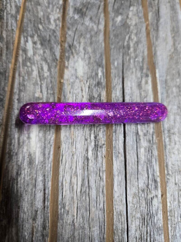 Purple Glitter Epoxy Barette