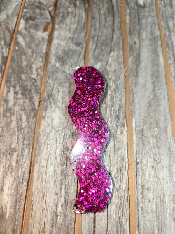 epoxy glitter barrette