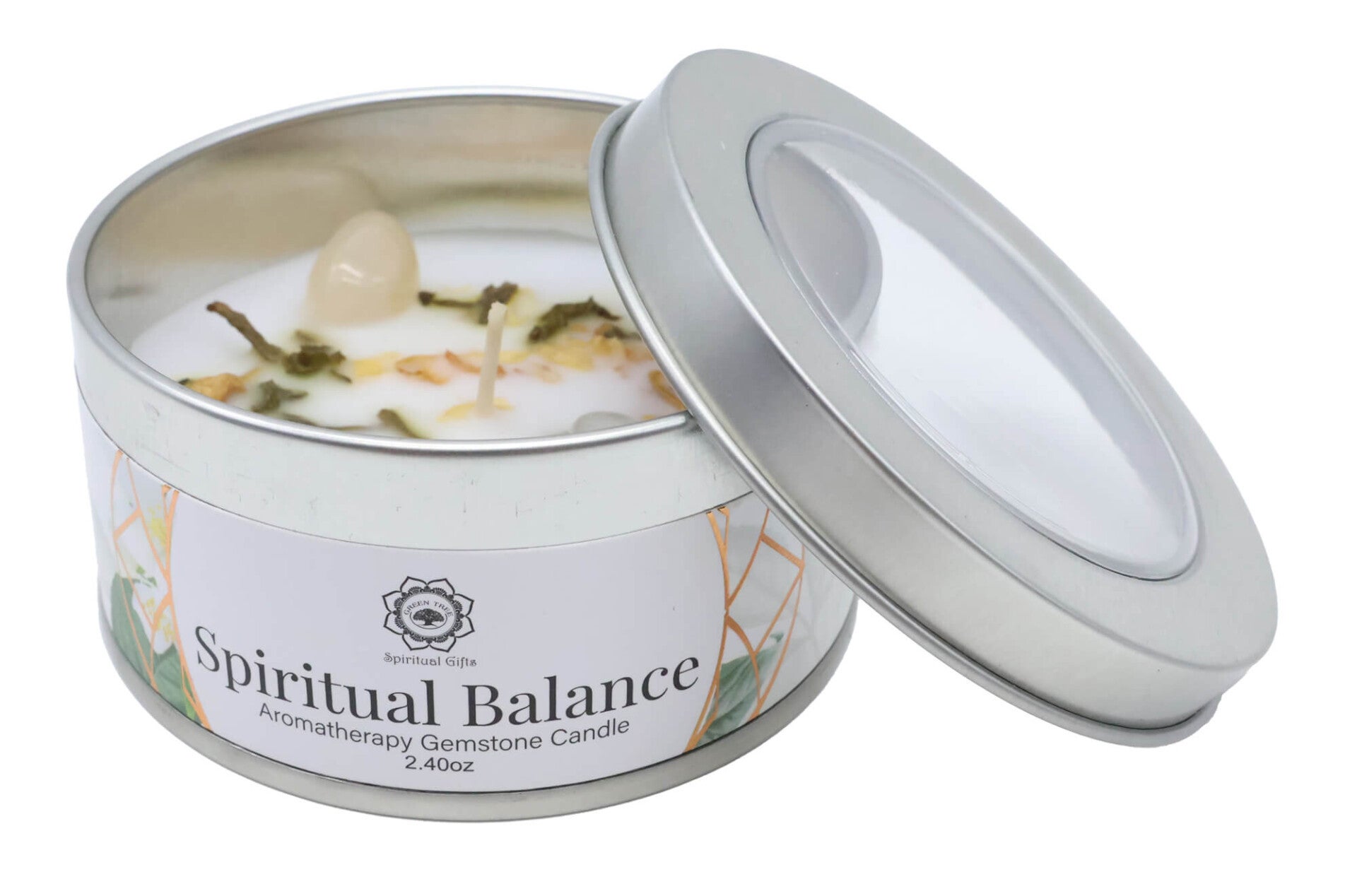 Bougie équilibre spirituel : jasmin et cristal de roche