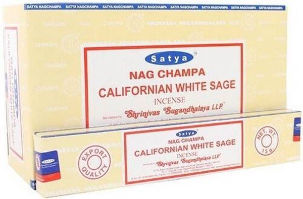 Encens Satya Nag Champa sauge blanche