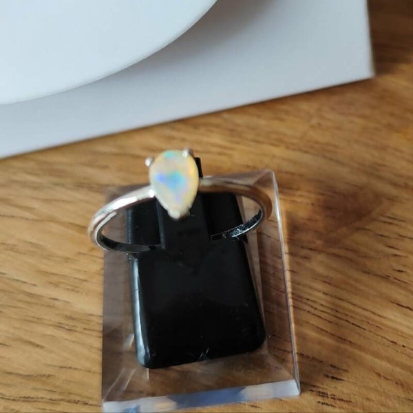 Bague  solitaire opale Welo - argent 925