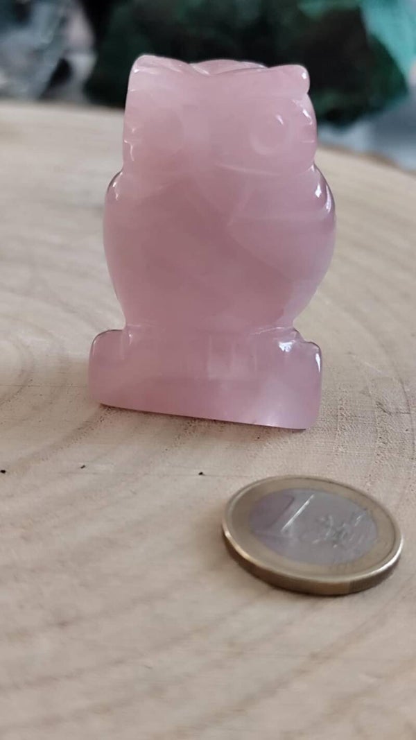 Chouette quartz rose