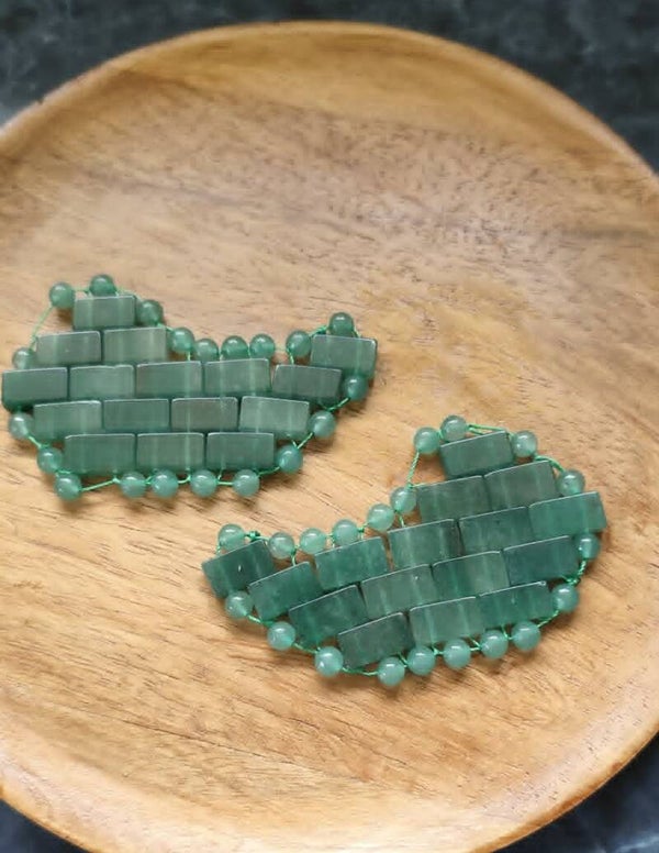 Patchs pour les yeux en aventurine verte