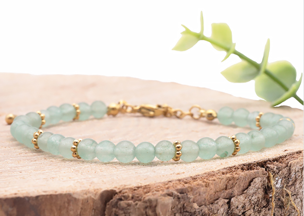 Bracelet aventurine verte - Chance et abondance -