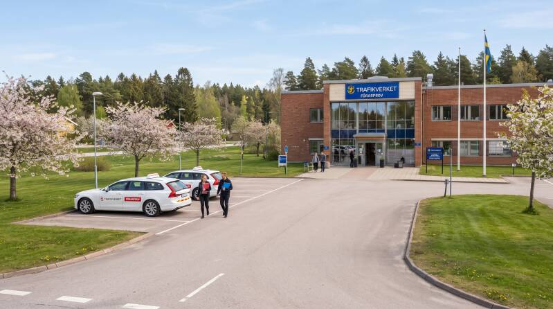 Alt-tagg (Alt-text för bilder på sidan):Karta och information om Trafikverkets förarprovskontor i Sverige