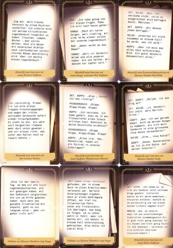 Lore Story Karten Geflüster aus der Tiefe 1 bis 18 in DE und EN