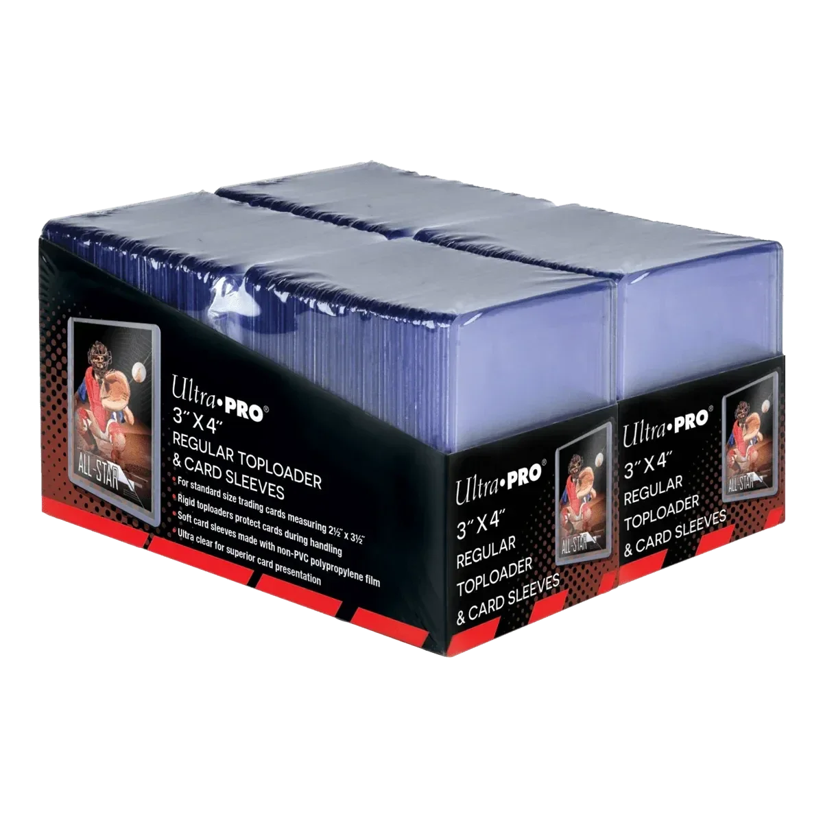 Ultra Pro - 3" x 4" Regular Toploaders (200) + Soft Sleeves (200)