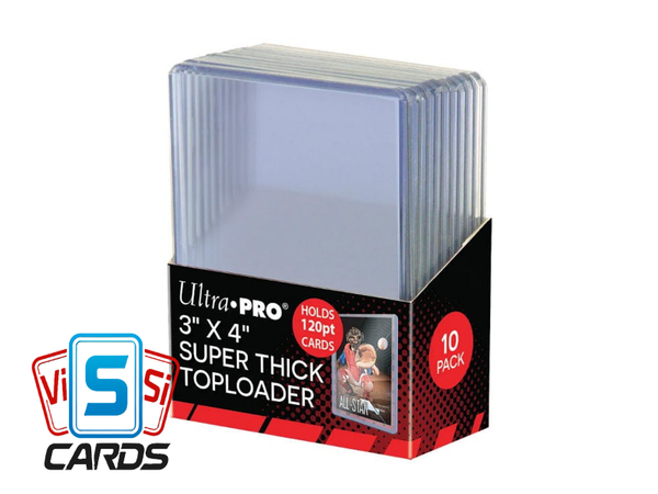 Ultra Pro Super Thick Toploader 3x4 Zoll 120PT (extrem dicke Schutzhüllen) - 10 Stück