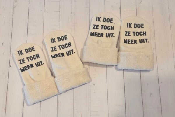 Sokjes baby met tekst