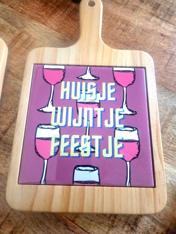 Kaasplankje met uitneembare tegel wijn