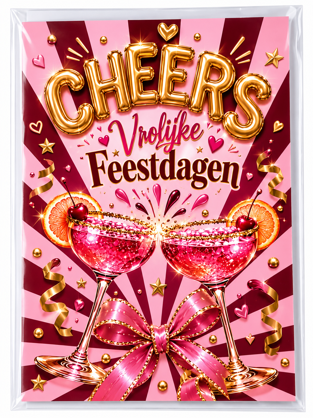 Foto wenskaart fijne feestdagen cheers