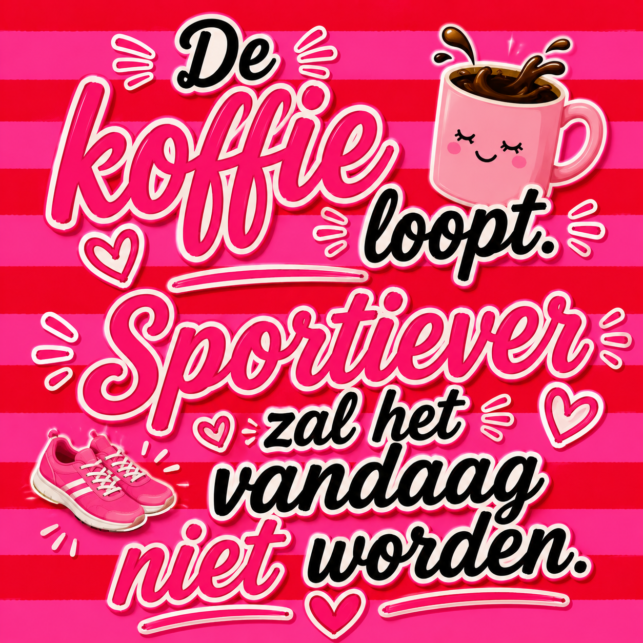 Tegeltje koffie sportief