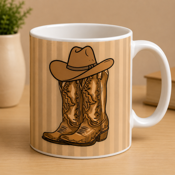 Mok cowboy laarzen. Bruin