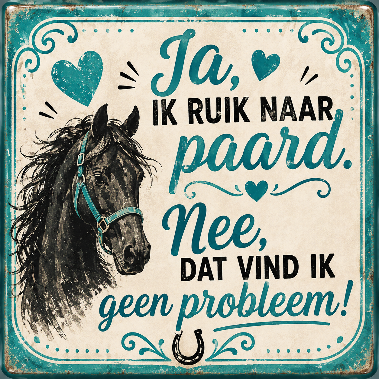Tegel ik ruik naar paard