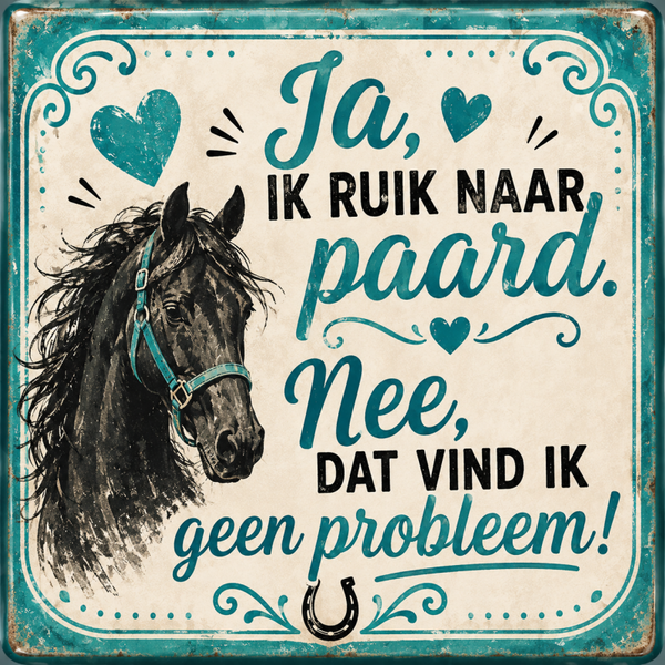 Tegel ik ruik naar paard