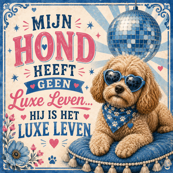 Tegeltje luxe leven hond