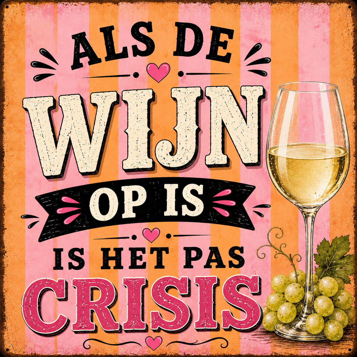Tegeltje crisis wijn