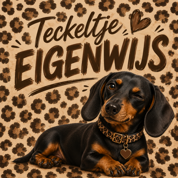 Tegeltje teckel eigenwijs panter