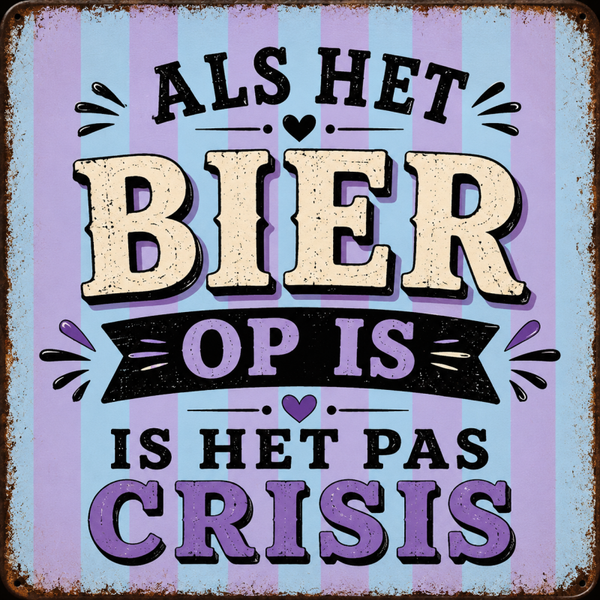 Tegeltje crisis bier