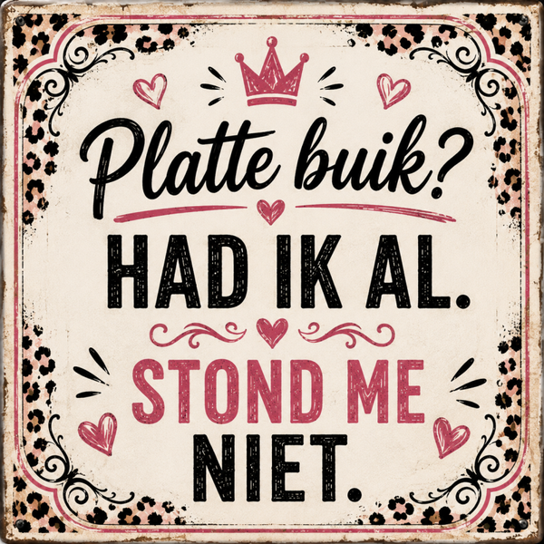 Tegeltje plattegrond buik