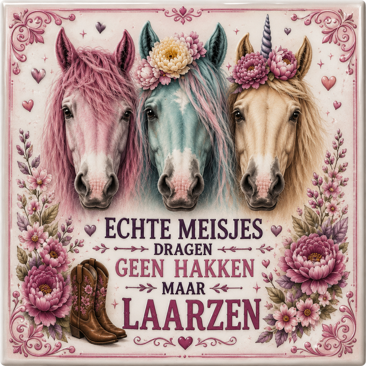 Tegel echte meisjes dragen geen hakken
