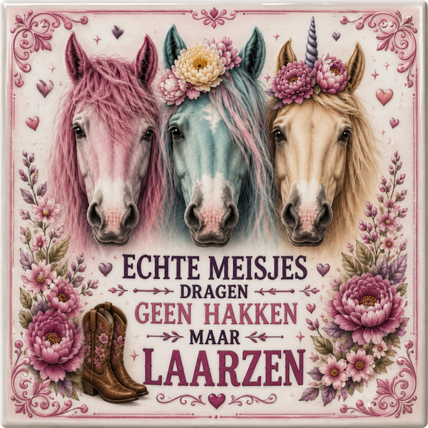 Tegel echte meisjes dragen geen hakken