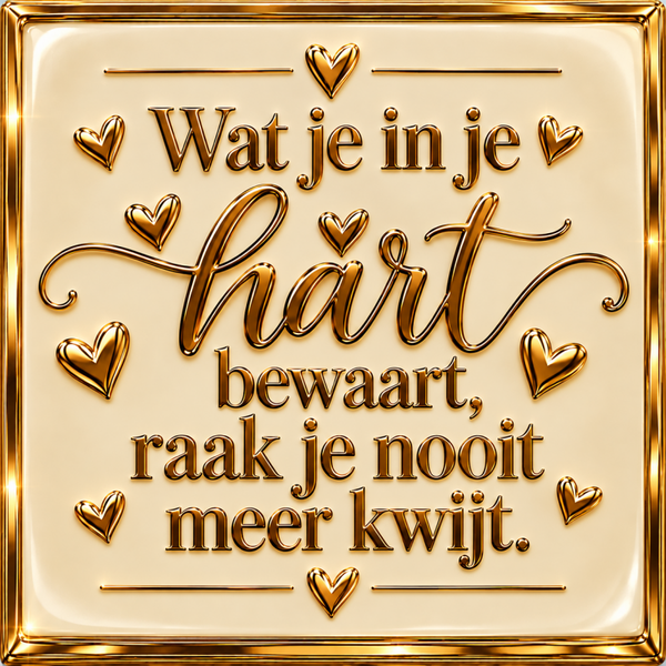 Tegeltje in de  hart