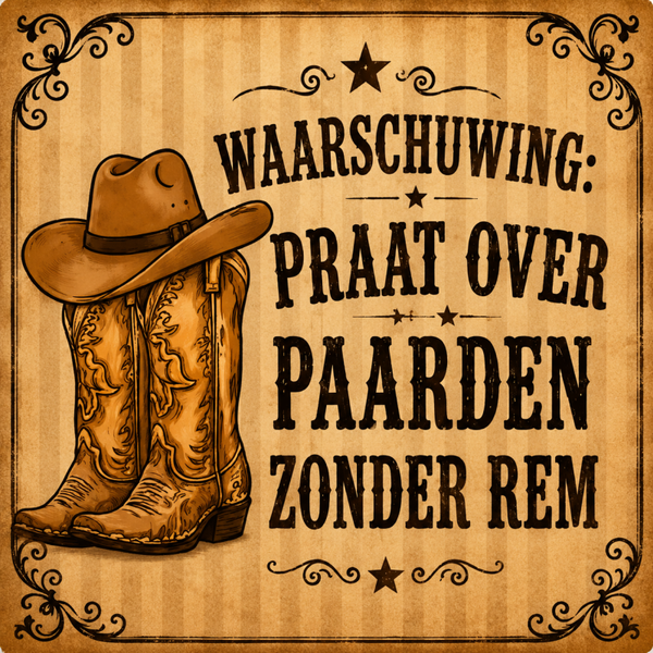 Tegeltje  praten over paarden
