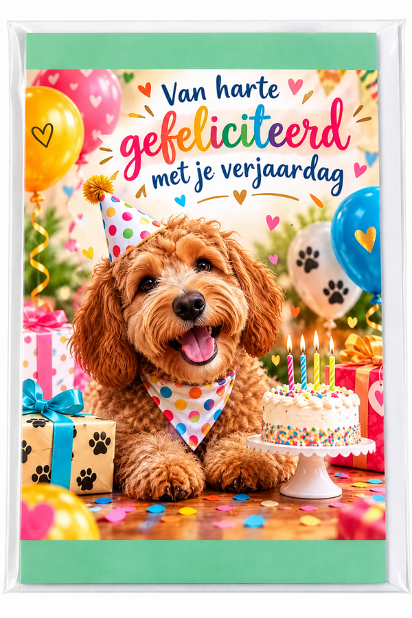 Foto kaart Labradoodle