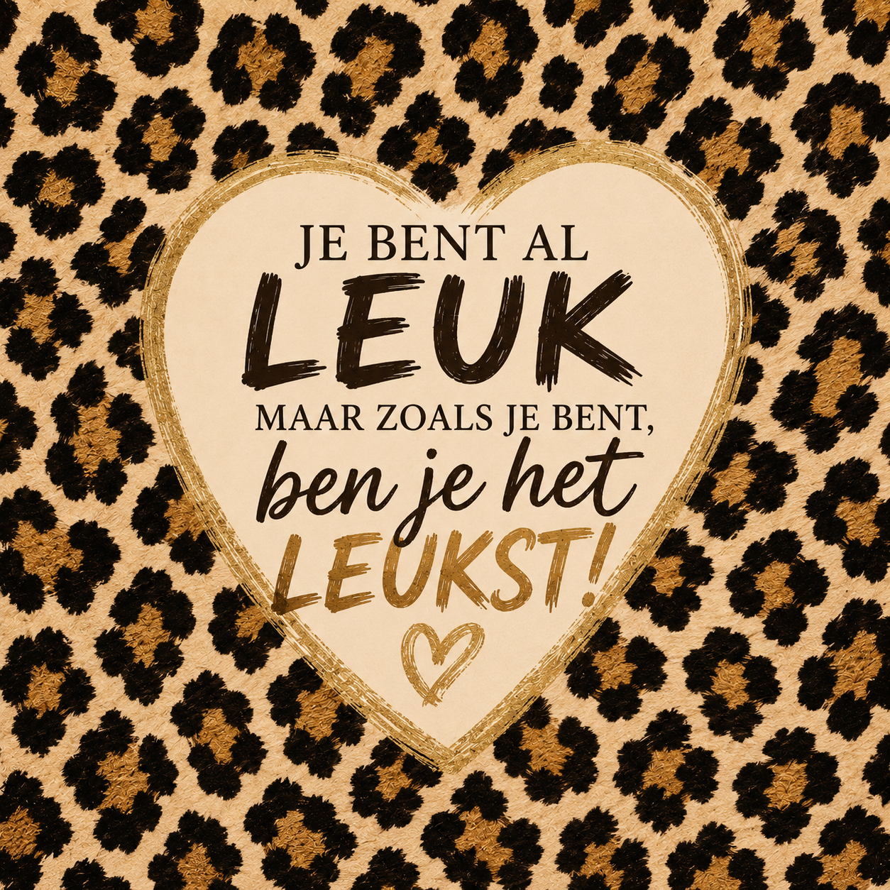 Tegeltje leuk panterprint