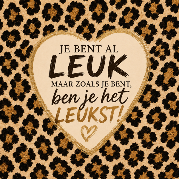 Tegeltje leuk panterprint