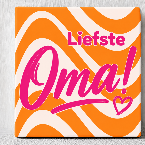 Tegeltje liefste oma oranje