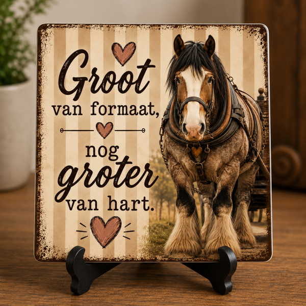 Tegeltje trekpaard