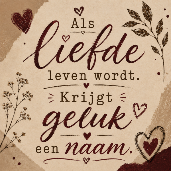 Tegeltje liefde en geluk