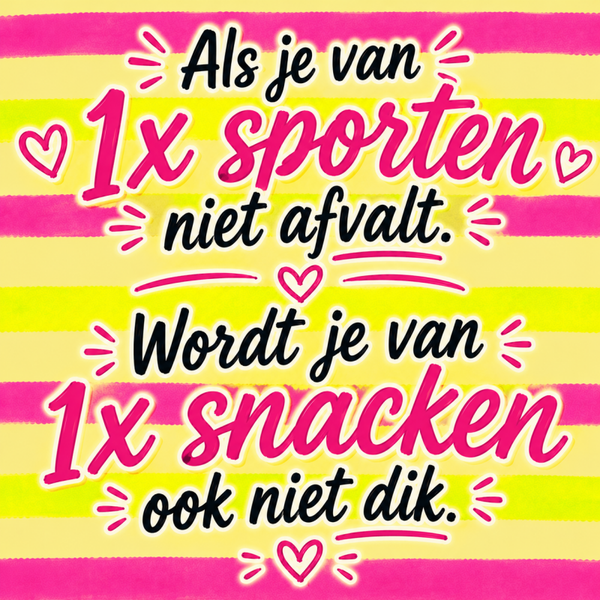 Tegeltje dieet snack