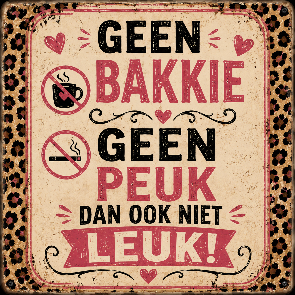 Tegeltje bakkie/peuk
