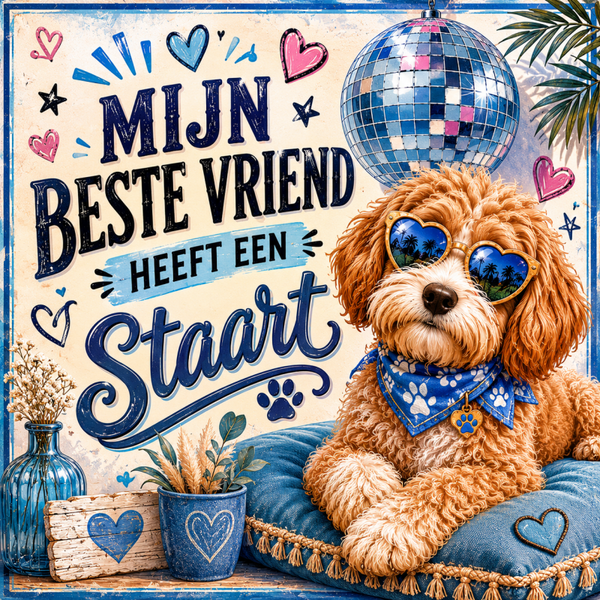 Tegeltje hond beste vriens