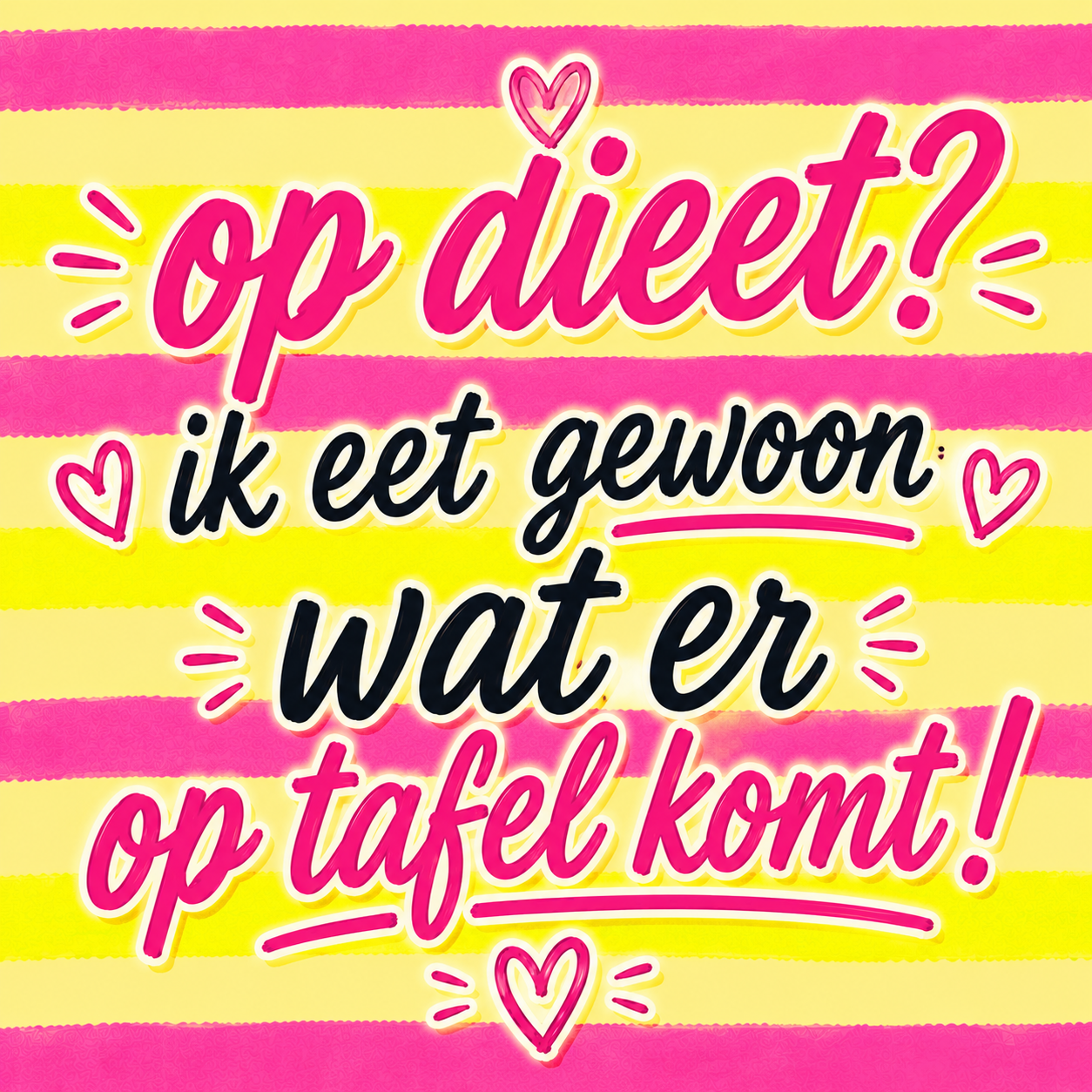 Tegeltje dieet?